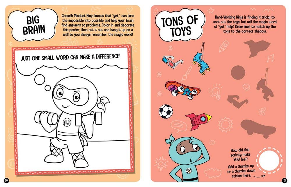 Ninja Life Hacks: Growth Mindset Ninja Activity/Sticker Book
