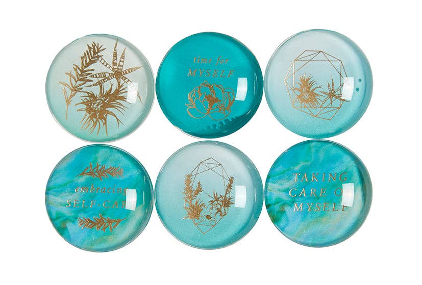 Self-Care Glass Magnet Set (Set of 6)