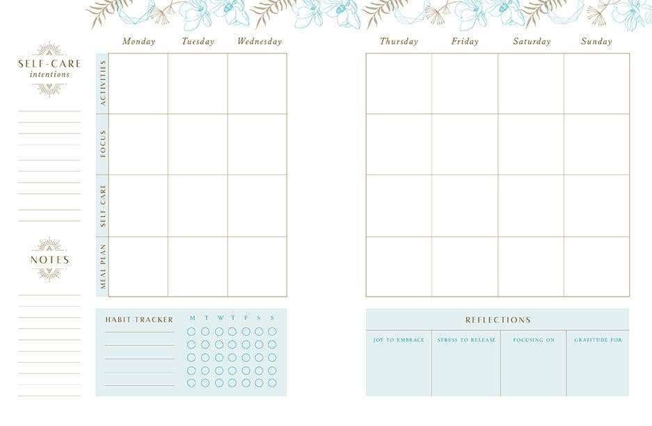 Self-Care 12-Month Undated Planner