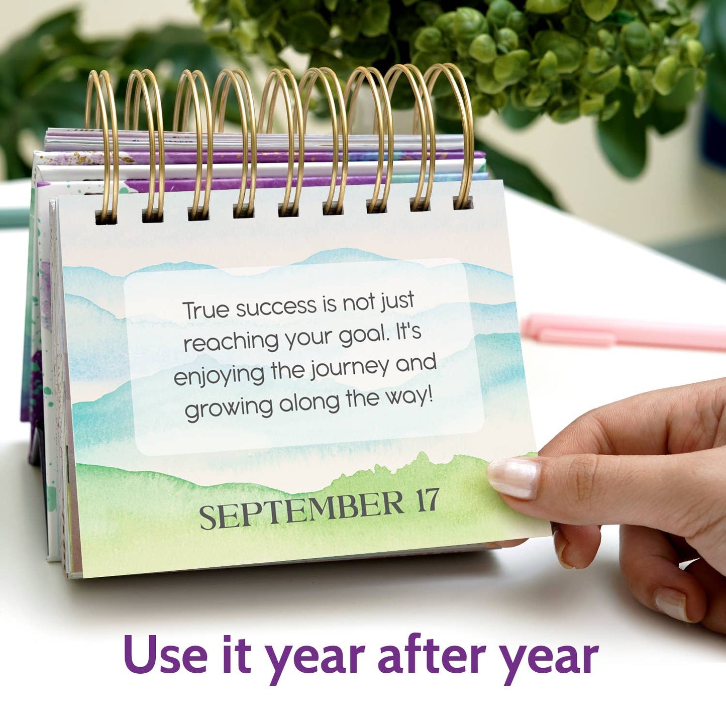 Motivational Daily Flip Calendar - Perpetual Desk Calendar